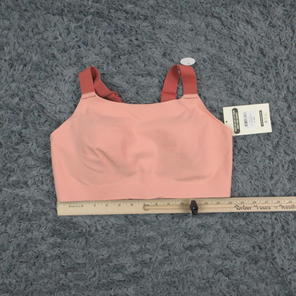 Duluth Trading Co. Sports Bra Womens 10 Pink Adjustable Strap Back Closure NWT